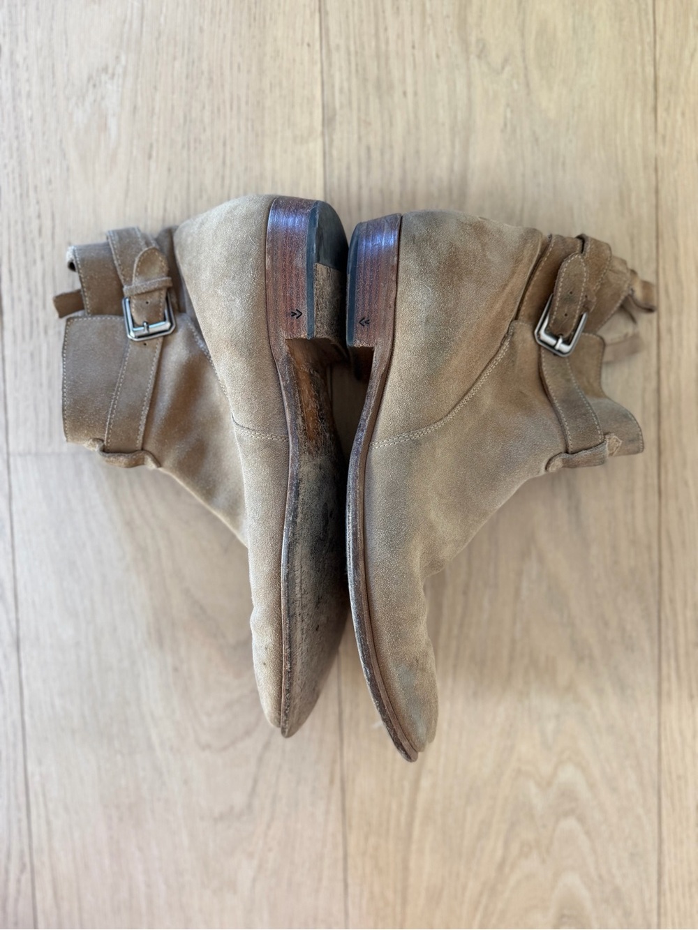 John Varvatos Light Brown Suede Boots - Picture 5 of 6